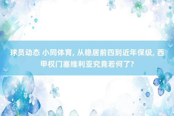 球员动态 小同体育, 从稳居前四到近年保级, 西甲权门塞维利亚究竟若何了?