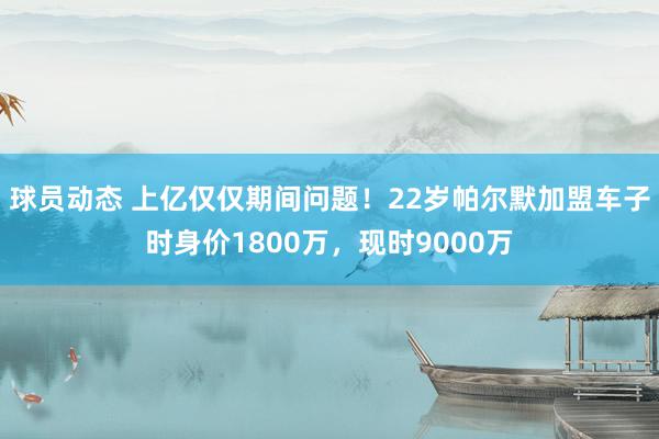 球员动态 上亿仅仅期间问题！22岁帕尔默加盟车子时身价1800万，现时9000万