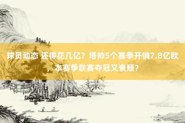 球员动态 还得花几亿？塔帅5个赛季开销7.8亿欧，本赛季联赛夺冠又衰颓？